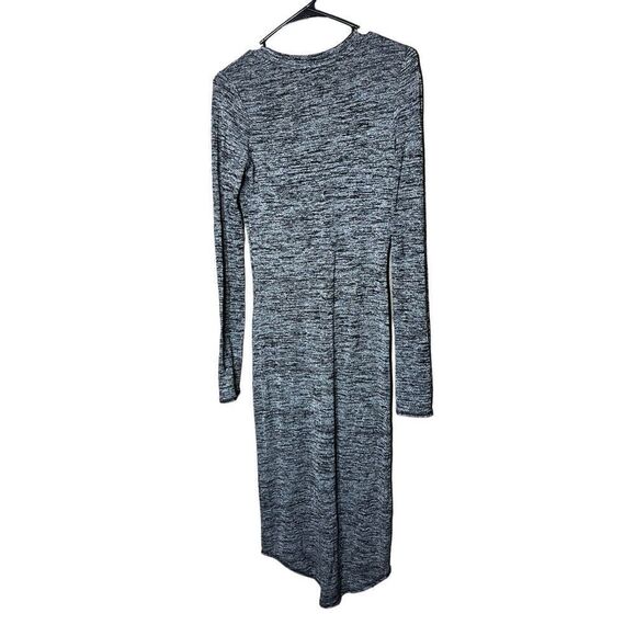 Aritzia Wilfred Free Lisiere Bodycon V-Neck Heathered Midi Dress Size Small - Picture 8 of 8